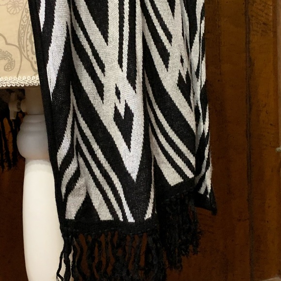 INC OPEN FRONT CARDIGAN BLACK/WHITE DESIGN M - Picture 4 of 7